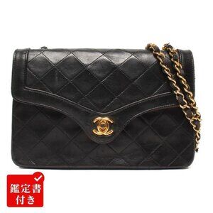 Chanel Chain Shoulder Bag Single Lambskin Gold
